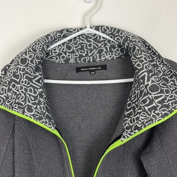 Tonia Debellis Grey Wrinkle-Style Zip-Up Jacket - Picture 10 of 10